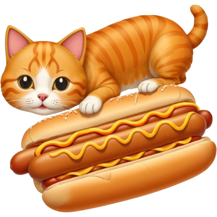 Hot dog and cat emoji