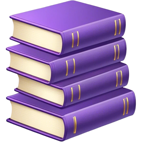 violet 3 books emoji