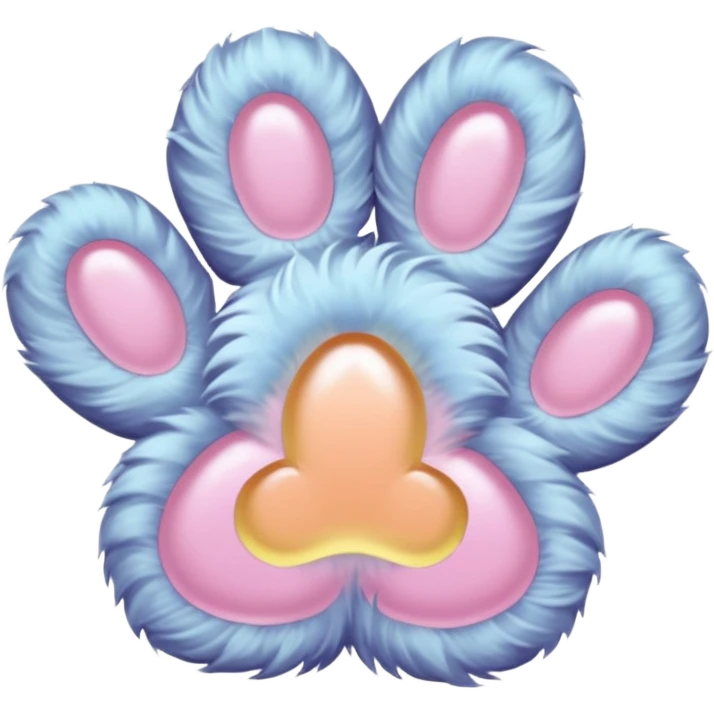 a very light pale pastel #ffbe8c pawprint emoji
