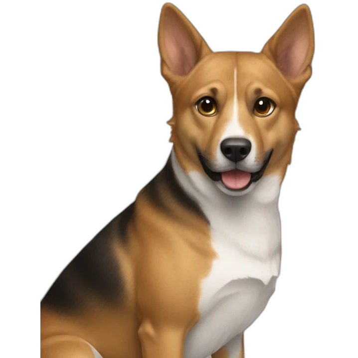Chat sur chien emoji