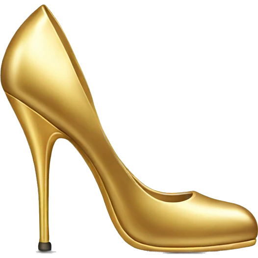 gold high heel emoji