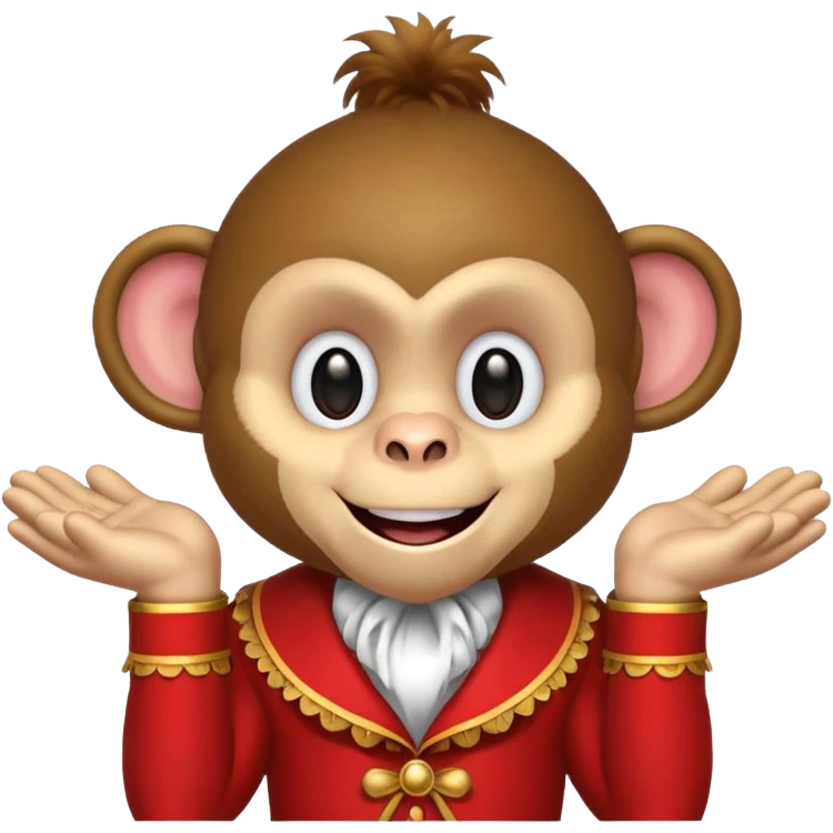 circus monkey wear red clothes emoji