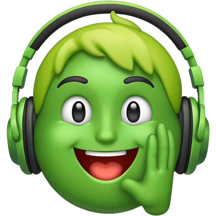 Emoji listening to music with throw up face  emoji