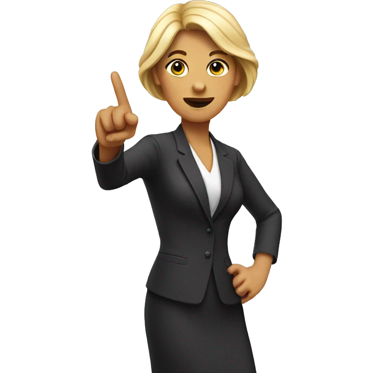 Lady pointing finger emoji
