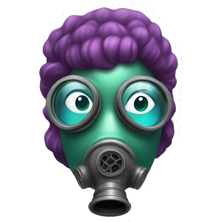 Mermaid with a gas mask emoji
