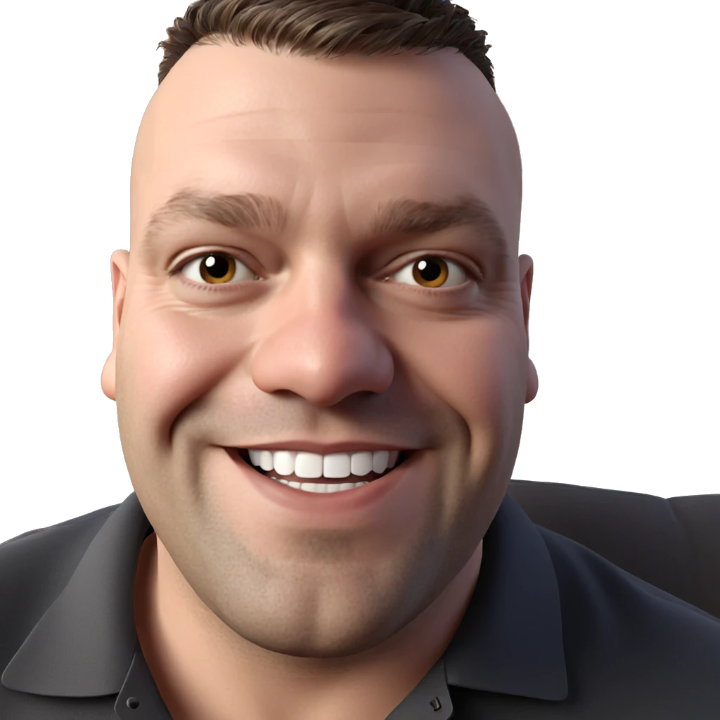 smiling bald man portrait emoji