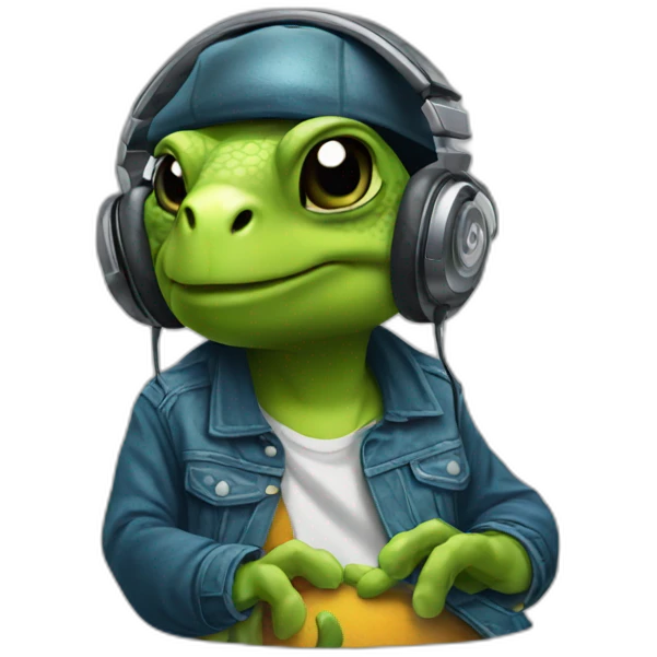 Dj turtle emoji