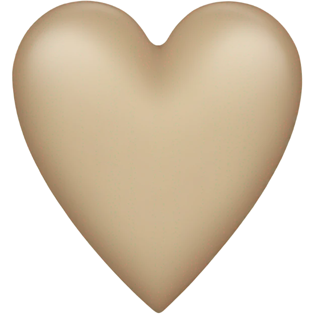 beige heart  emoji