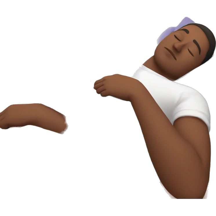 emoji eyes closed sleeping lying down both male and female listening relaxing music emoji