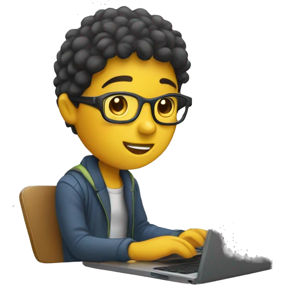 Hobre usando una laptop emoji