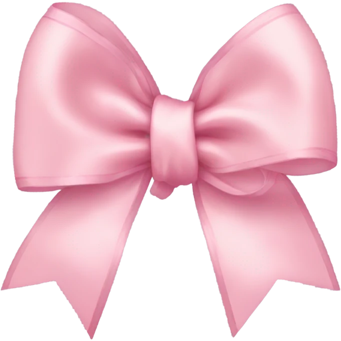 light pink ribbon bow emoji