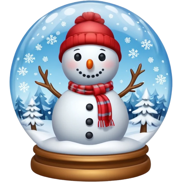 Snowman globe emoji