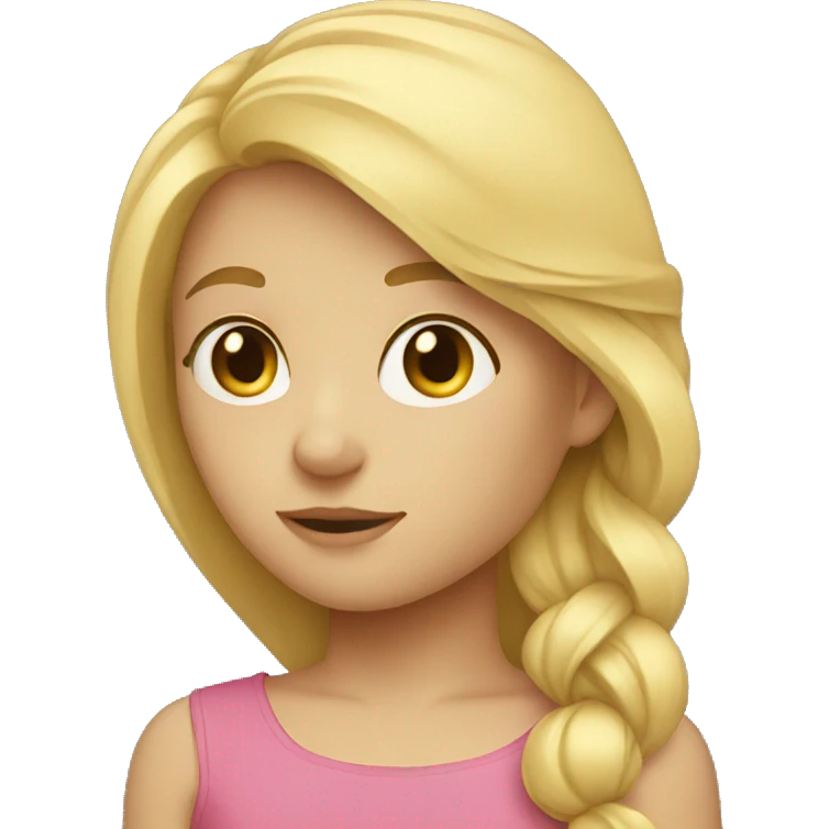 blond Girl hold on emoji