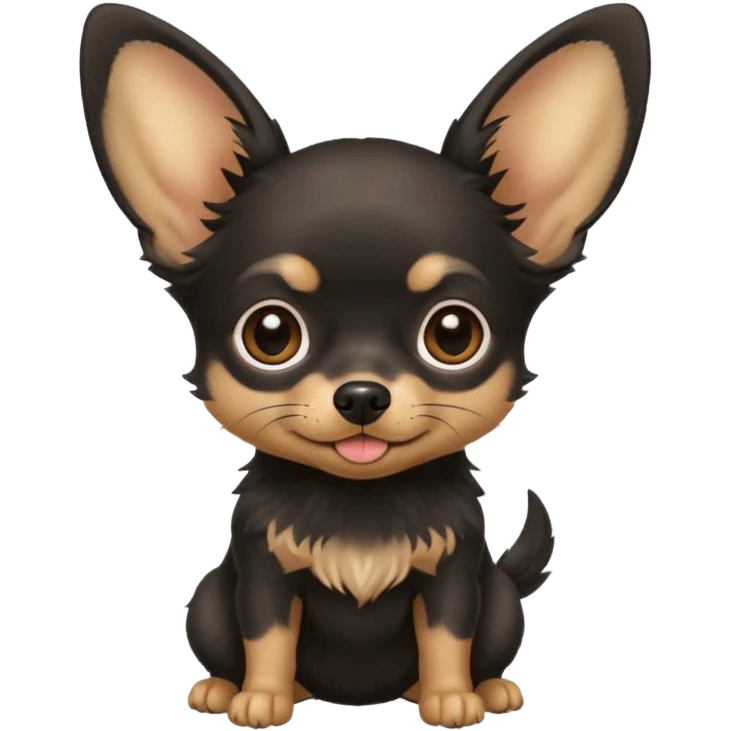 Light black chihuahua emoji