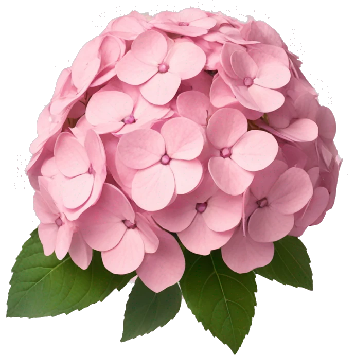 Three light pink hydrangea  emoji