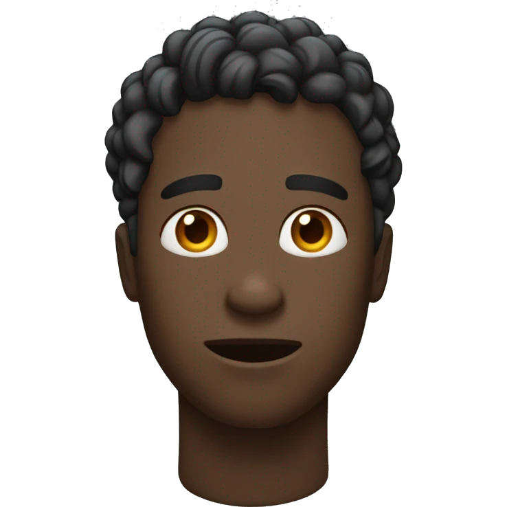 suprised black man hands on his head emoji