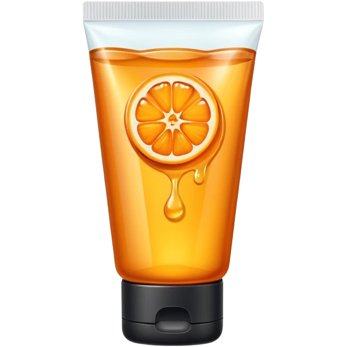 a skincare tube with orange honey inside emoji