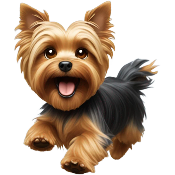 Yorkie playing football emoji