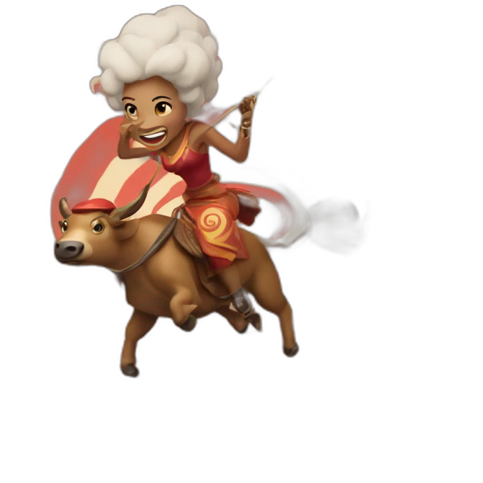 Megawati riding bullseye emoji