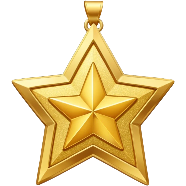 a glittery golden star-shaped medal  emoji