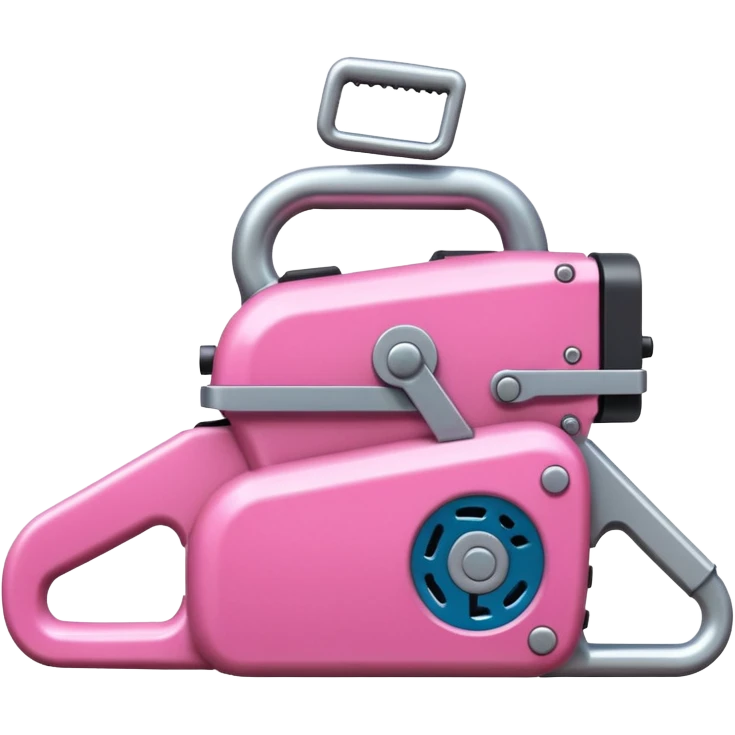 Pink chainsaw emoji