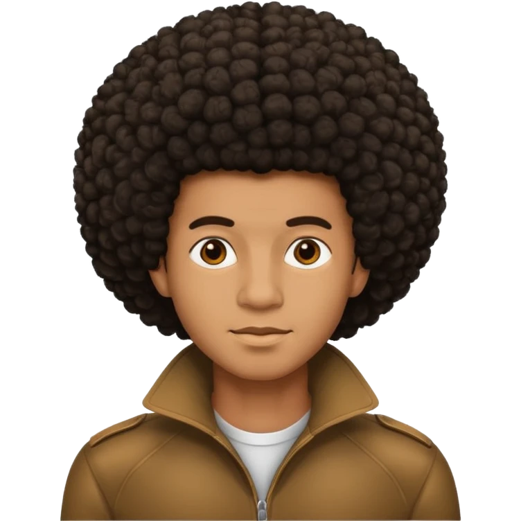 Black men hairstyle afro emoji