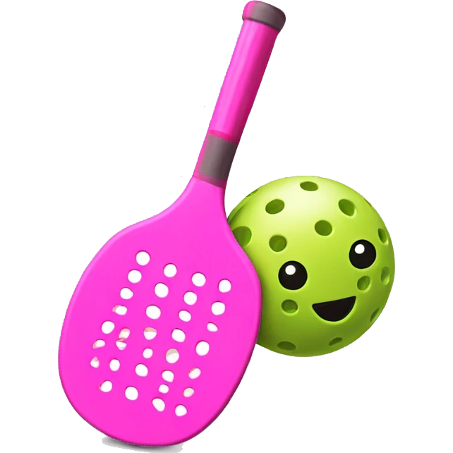 Pickleball paddle pink emoji