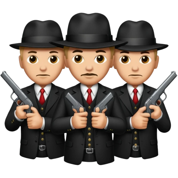 3 mafia members guns emoji