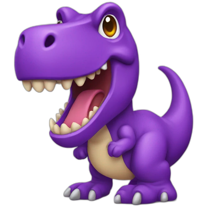 purple toy trex emoji