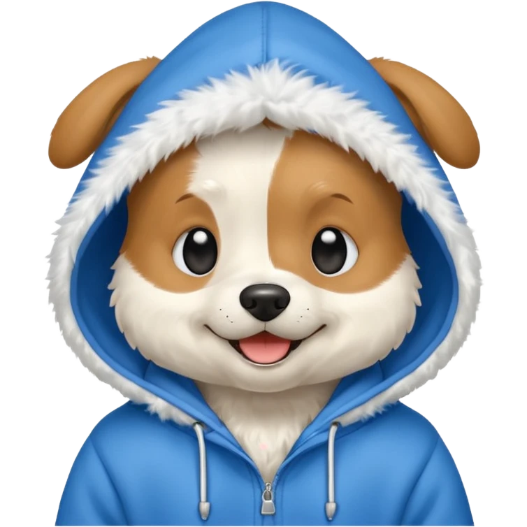 dog wearing hoodie emoji