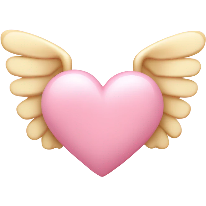 Baby pink heart with wings emoji