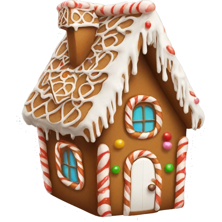 cute gingerbread house emoji