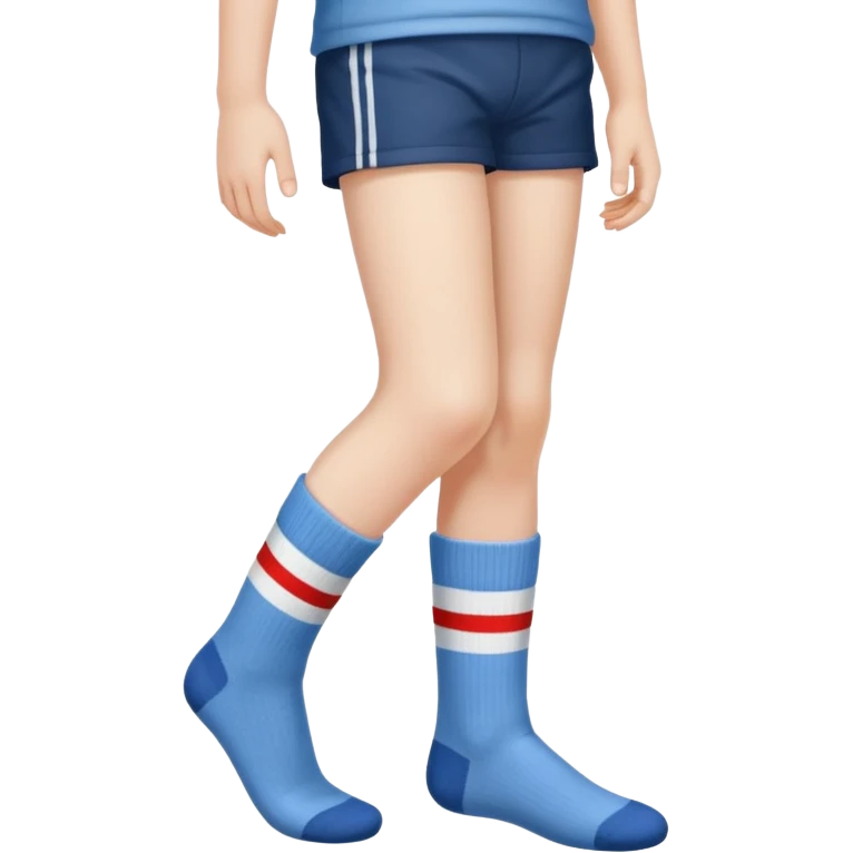 Younger kid sock over leg emoji