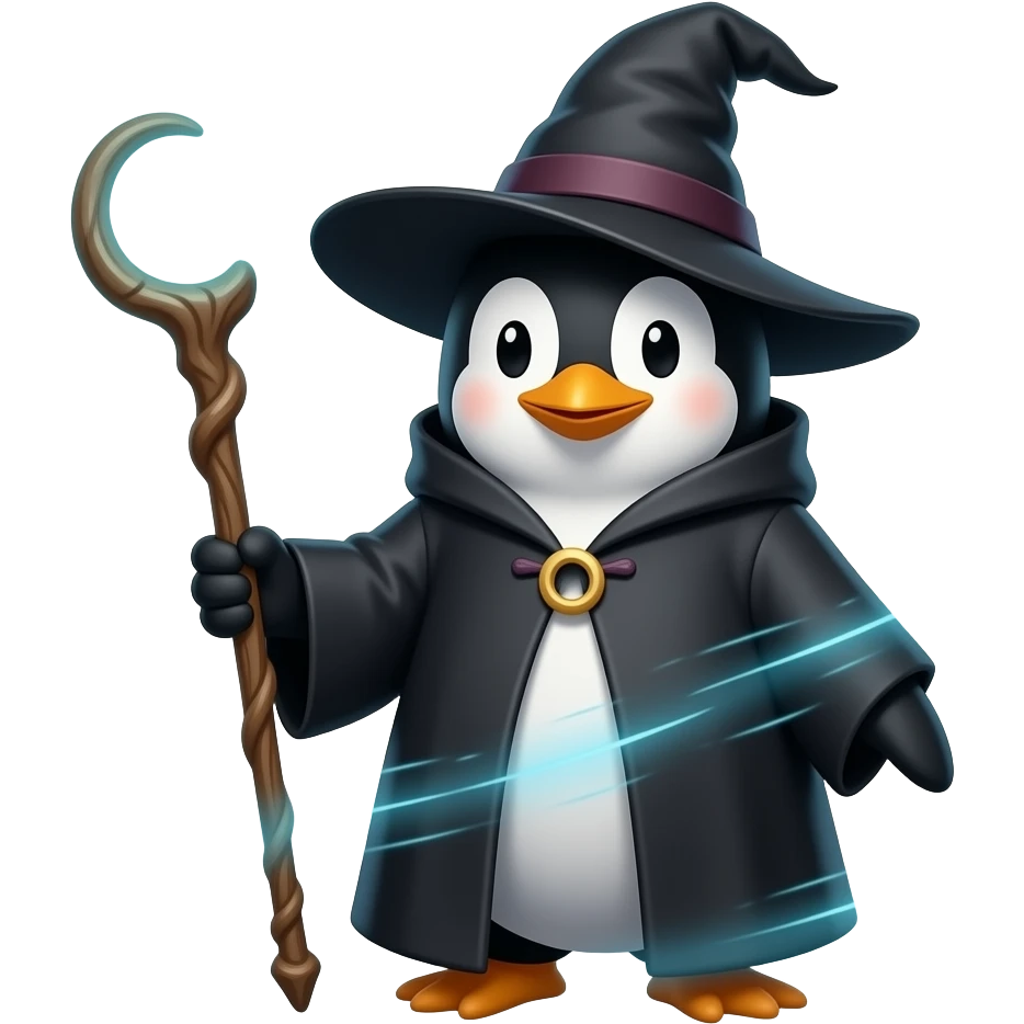 Penguin Wizard emoji