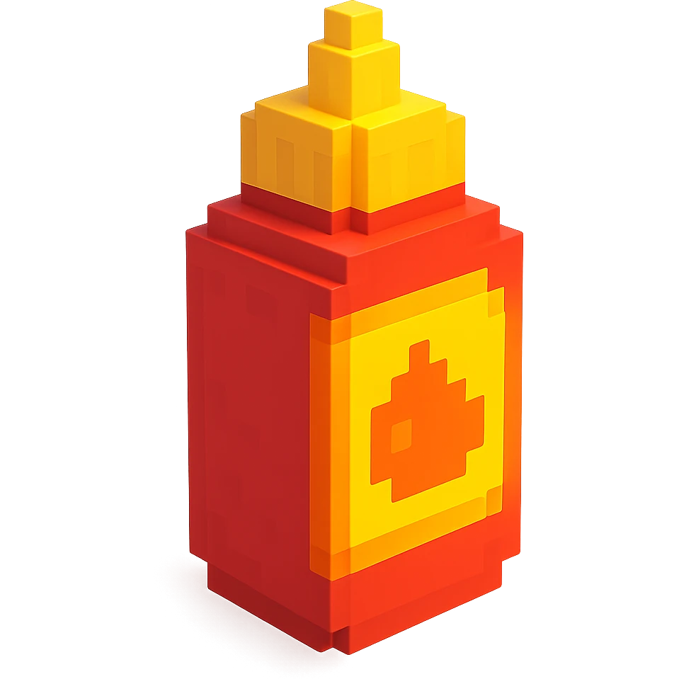 сделай соус из фастфуда светящийся, no background  emoji