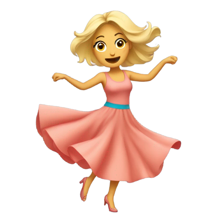 Rubia bailando  emoji