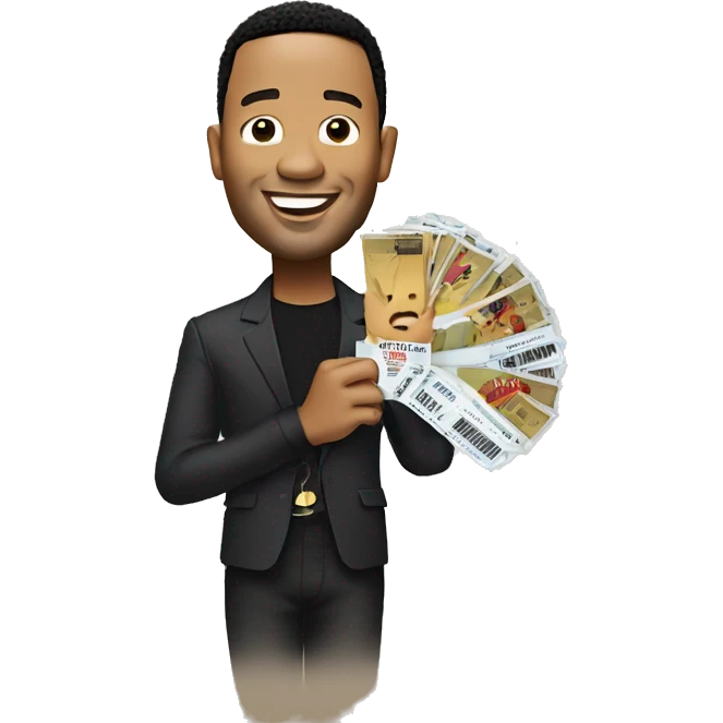 John legend with tickets in hand emoji