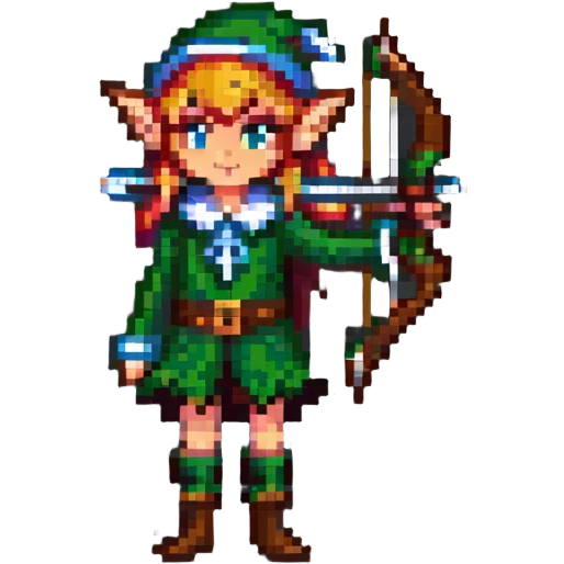 Elf with bow emoji