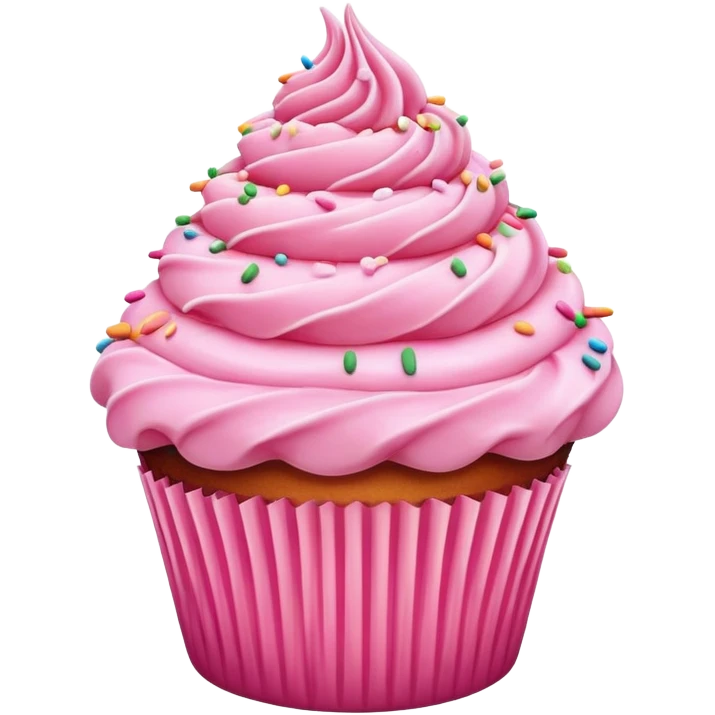 cupcake with pink icing emoji