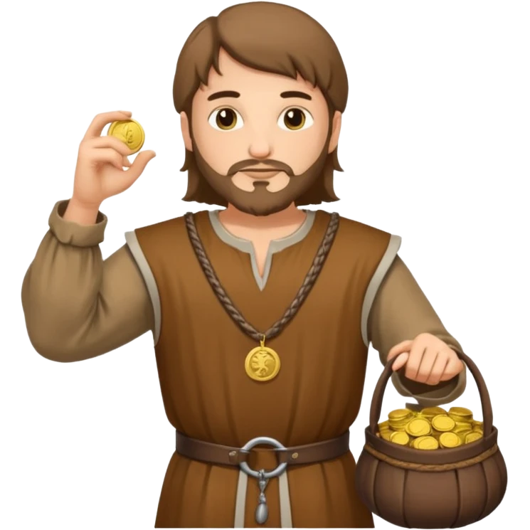 a white merchant in medieval time  emoji