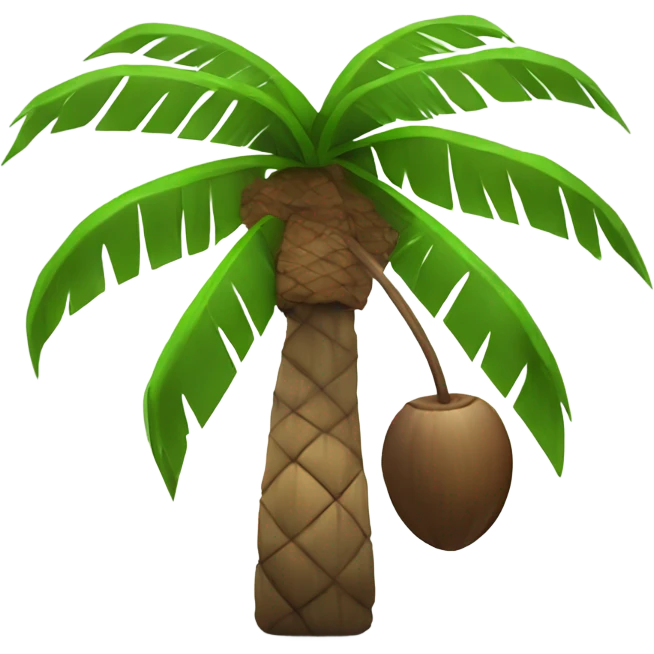 Palm tree with 2 coconuts emoji