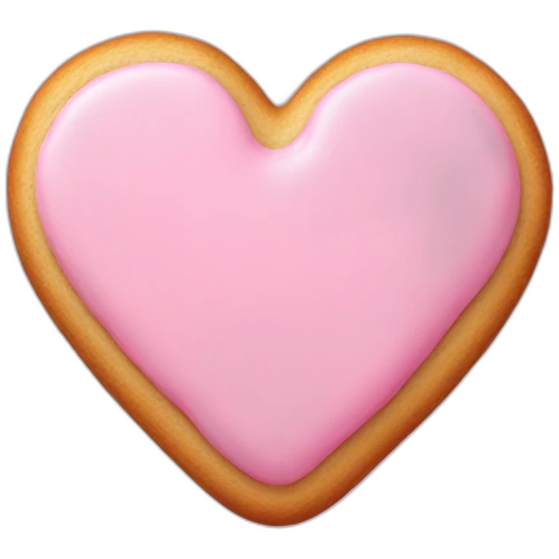 heartshaped pink cookie emoji