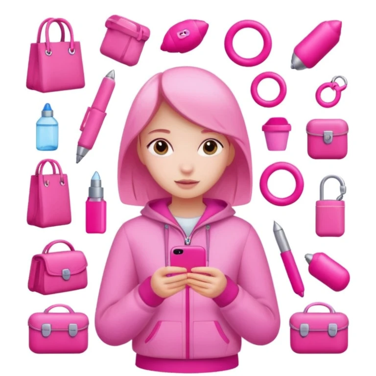 girl everything pink emoji