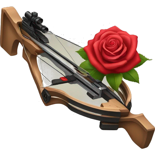 Crossbow with rose  emoji
