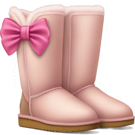 ugg boots with pink bow emoji