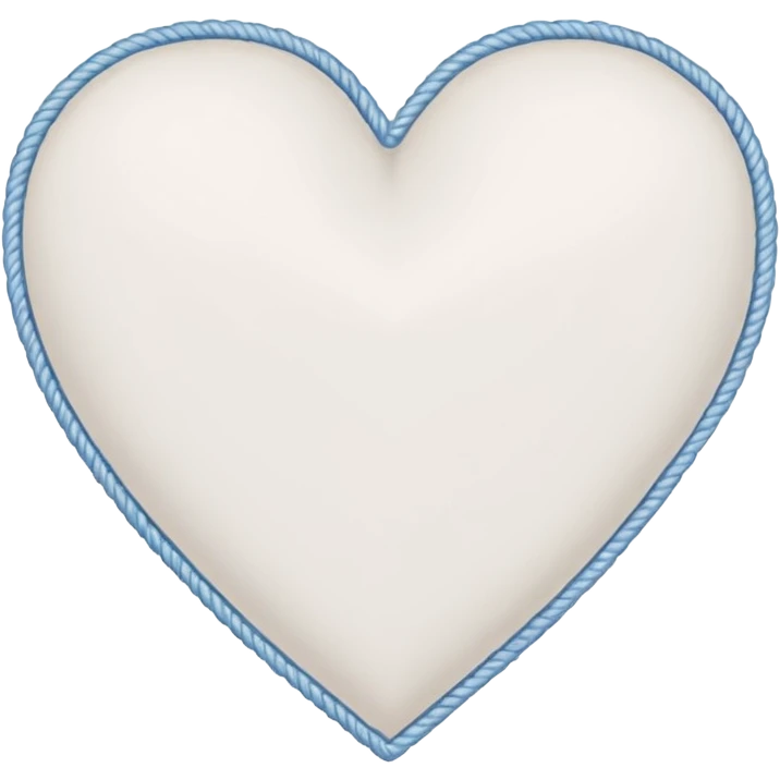 white heart with a stitched border emoji