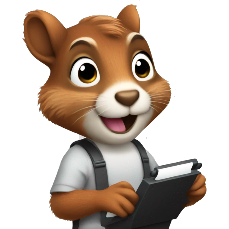 Squirrel play synthesizer emoji