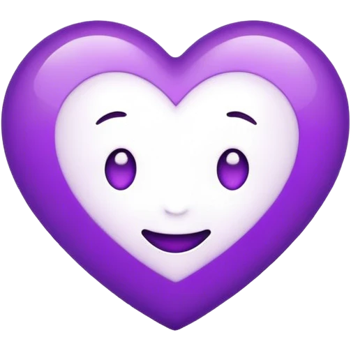 Emoji con cuoricini viola emoji