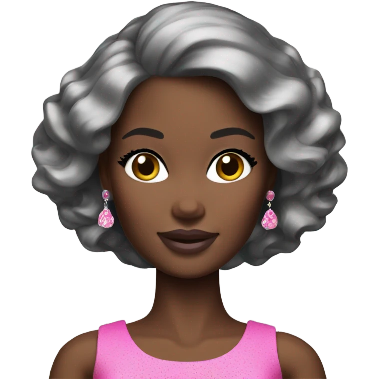 Barbie with dark skin emoji
