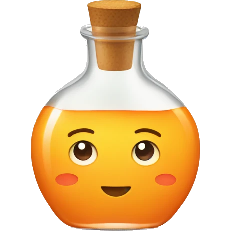 Orange liquid in a bottle emoji